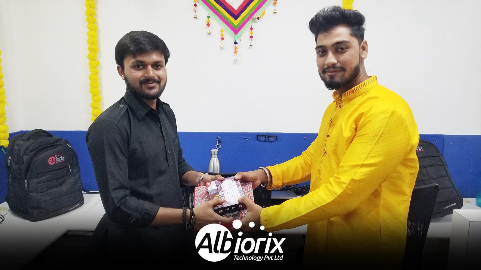 albiorixian celebrate diwali with gift and sweet