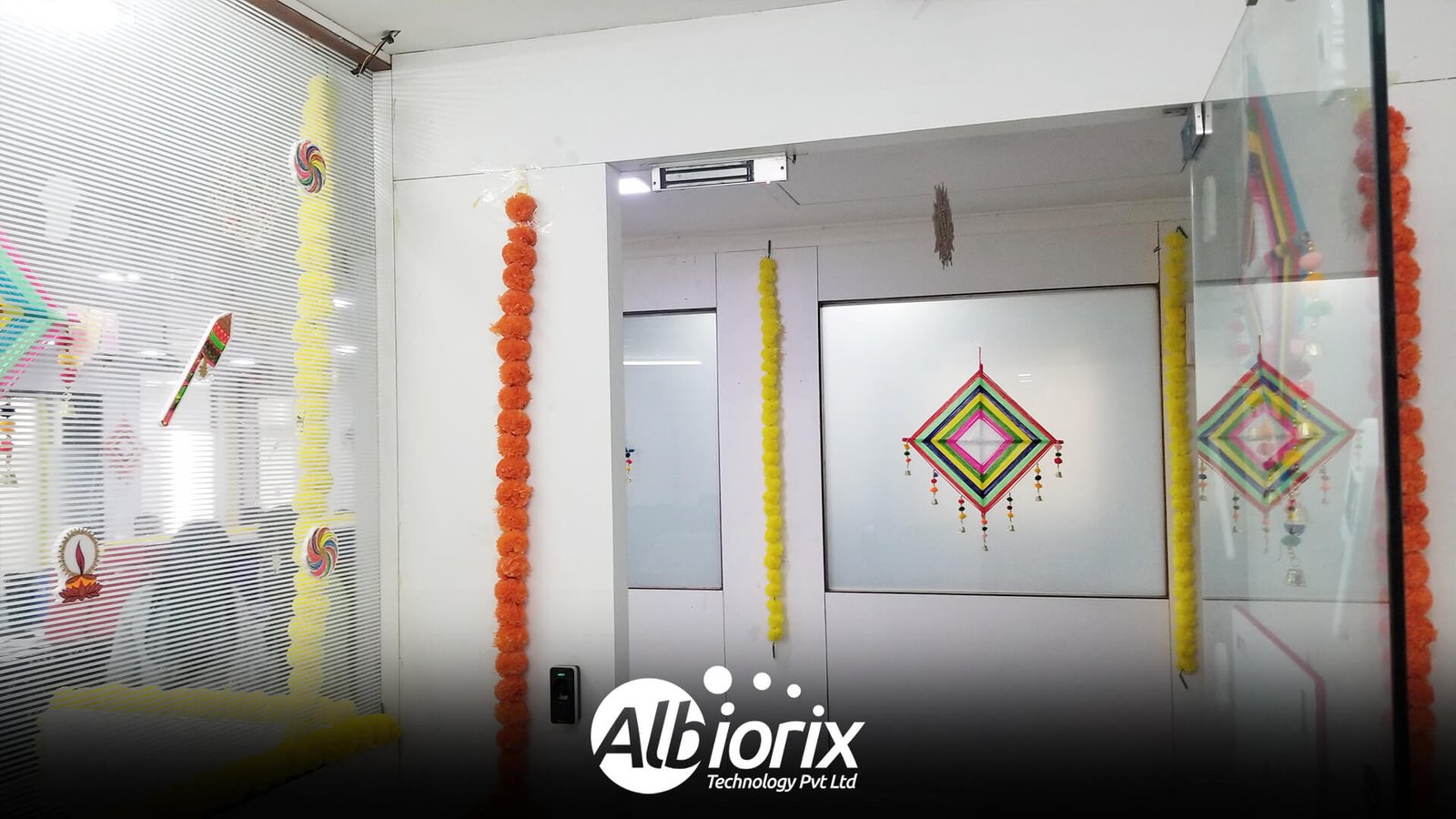 decorating albiorix office on diwali