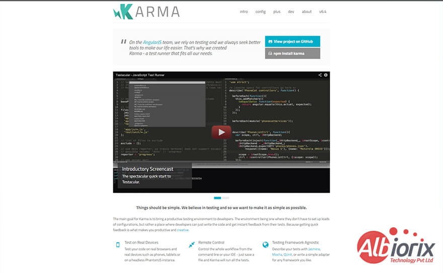 Karma Angular Development Tool